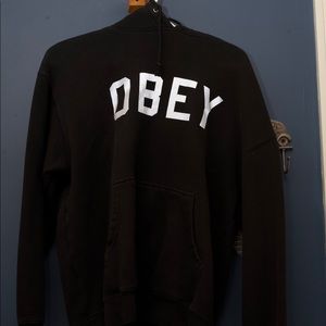 Obey black reflective hoodie hoodie  medium